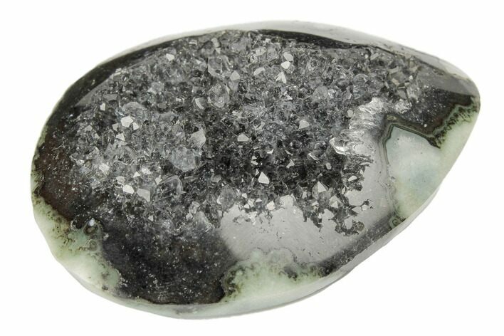 Sparkly Druzy Quartz Cabochon - Artigas, Uruguay #186279